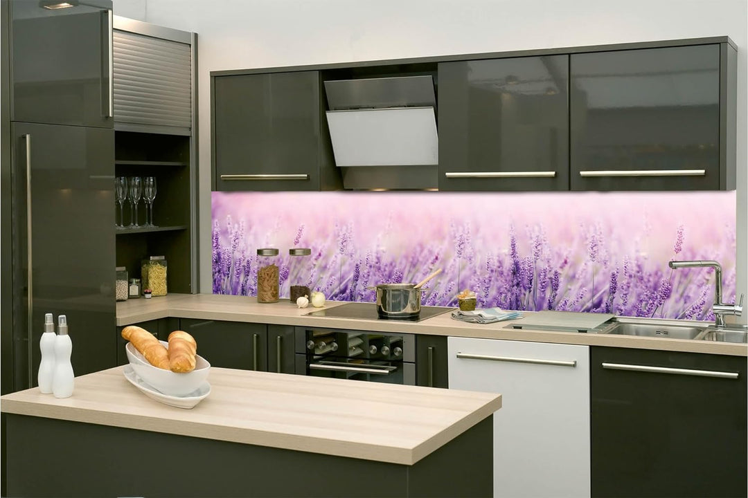 DIMEX Küchenrückwand Folie Selbstklebend Lavendel 260 x 60 cm | Klebefolie - Dekofolie - Spritzschut
