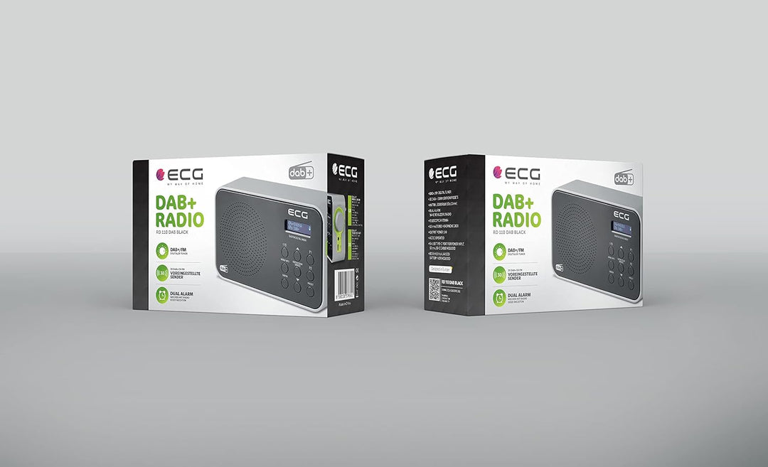 ECG RD 110 DAB+/FM Radio, Schwarz, Alarmauswahl: Signal/Radio