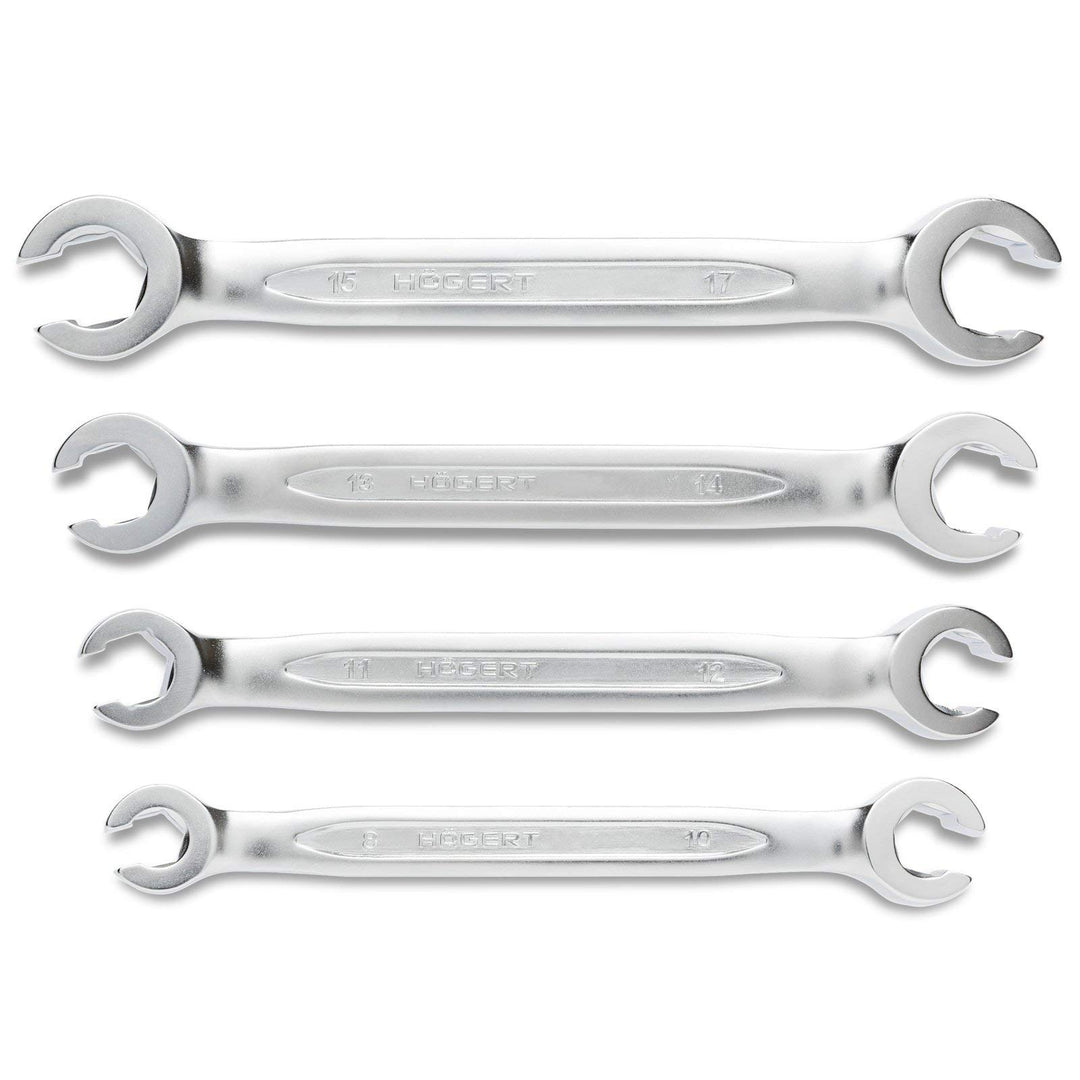 SECOTEC® 4 tlg. Ringschlüsselset offen 8-17 mm Ringschlüssel Maulschlüssel Gabelschlüssel