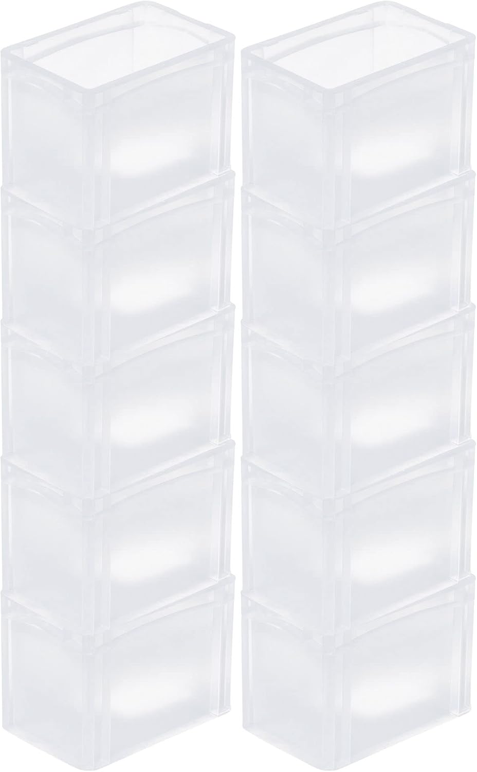 PROREGAL SuperSparSet 10x Transparenter Eurobehälter BasicLine mit geschlossenem Griff | HxBxT 22x20