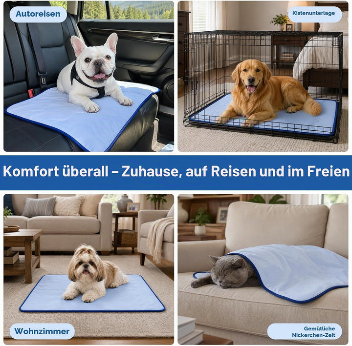 Deconovo Selbstkühlende Kühlmatte für Hunde &amp; Katzen, Atmungsaktive Kühldecke für Sommer, Faltbar &amp;