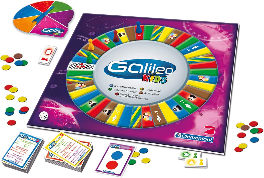 Clementoni Galileo Kids Das grosse Wissens-Quiz - Lehrreiches Kartenspiel Frage-Antwort-Spiel ab 7 J