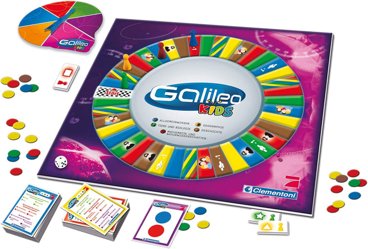 Clementoni Galileo Kids Das grosse Wissens-Quiz - Lehrreiches Kartenspiel Frage-Antwort-Spiel ab 7 J