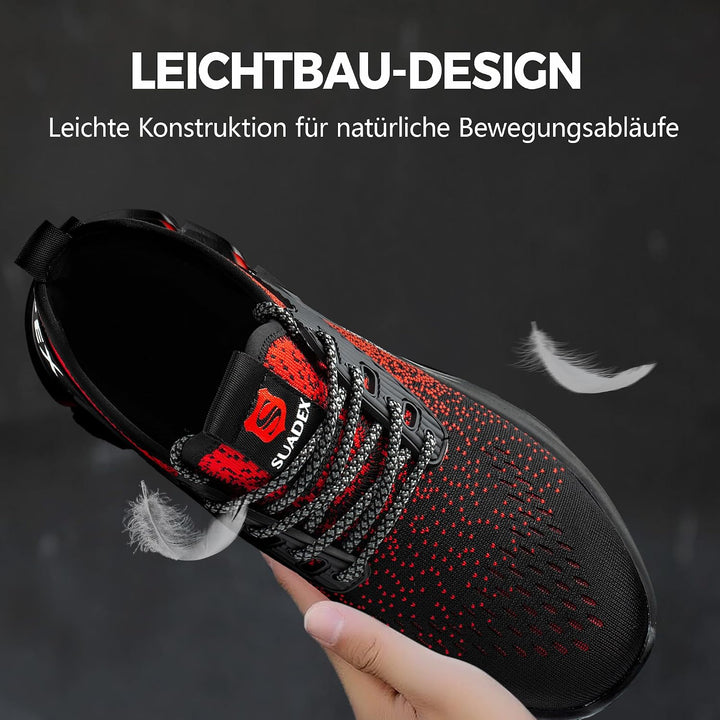 SUADEX Sicherheitsschuhe Arbeitsschuhe Herren Damen Leicht Stahlkappenschuhe Atmungsaktiv mit Stahlk