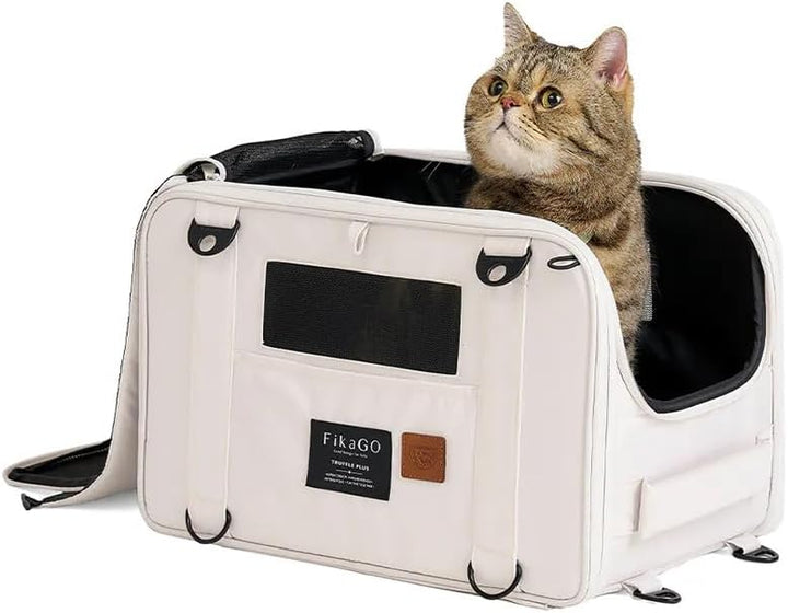 FikaGO 3-in-1 Reise-Tragetasche für Hunde und Katzen Truffle Plus – Rucksack, Schultertasche & Handg