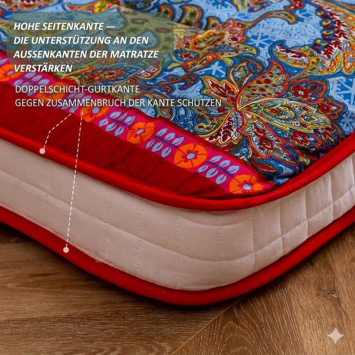 MAXYOYO Böhmische Retro-Bodenmatratze, Vintage-Blumenmuster, japanische Futon-Matratze, aufrollbar,