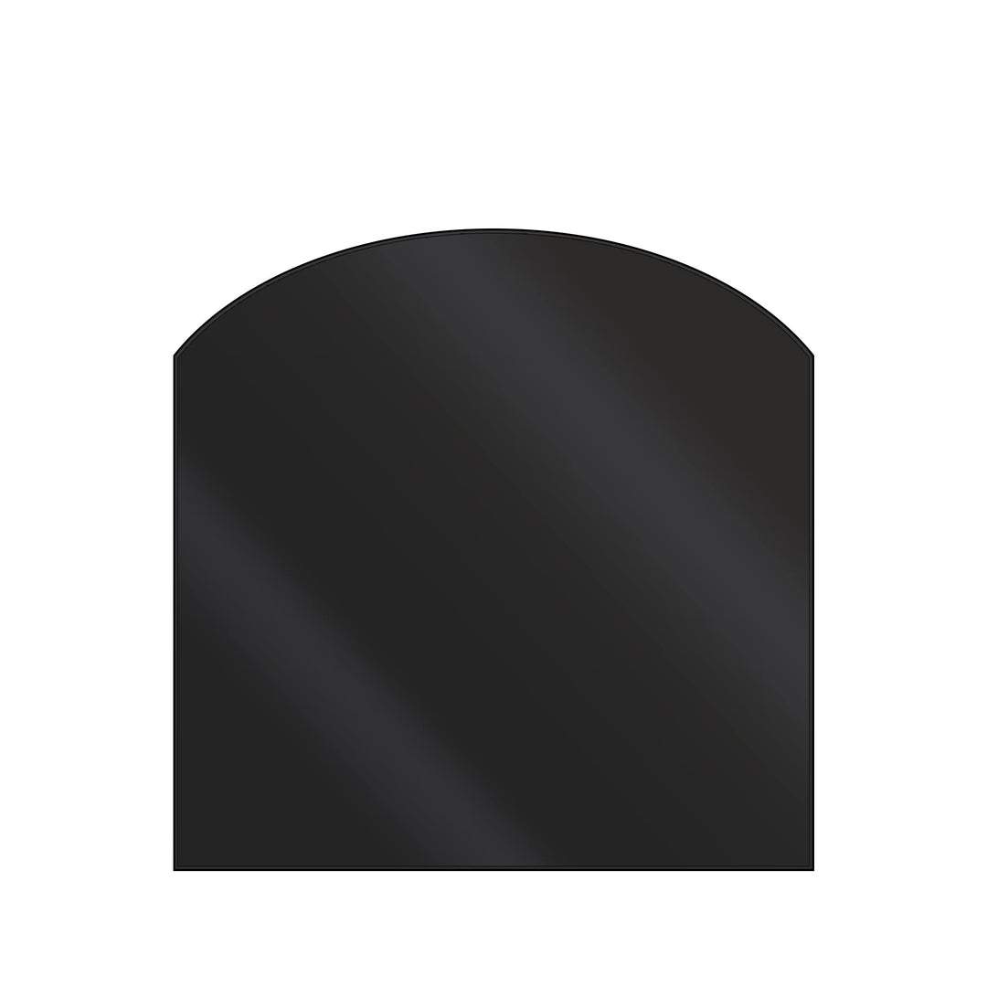 LANZZAS Bodenplatte Segmentbogen - 1000 x 1200 mm - Farbe: schwarz | Funkenschutzplatte aus Metall S