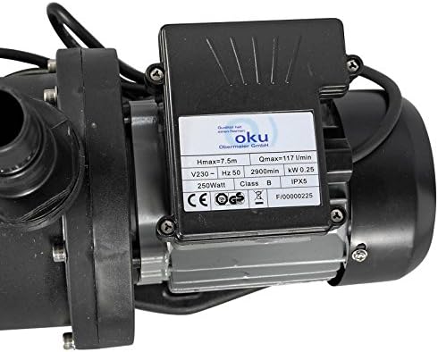 Selbstansaugende Poolpumpe SPS 50 mit Vorfilter & 4,8 m³/h Umwälzleistung - Für Pools bis 20 m³ - En