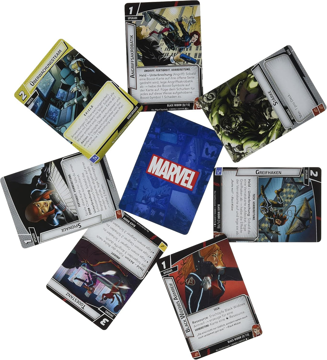 Fantasy Flight Games, Marvel Champions: LCG – Black Widow, Helden-Erweiterung, Expertenspiel, Karten