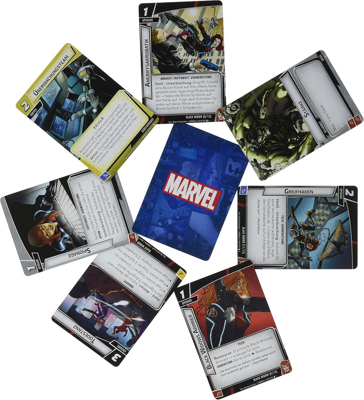 Fantasy Flight Games, Marvel Champions: LCG – Black Widow, Helden-Erweiterung, Expertenspiel, Karten