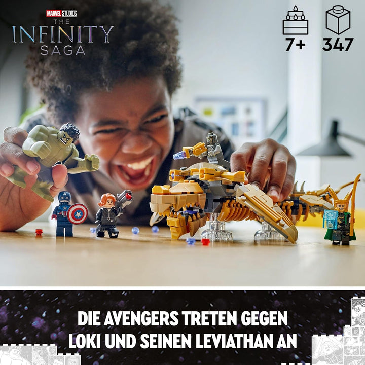 LEGO Marvel Avengers vs. Leviathan, Bauspielzeug, Set mit dem Hulk und den Minifiguren Captain Ameri