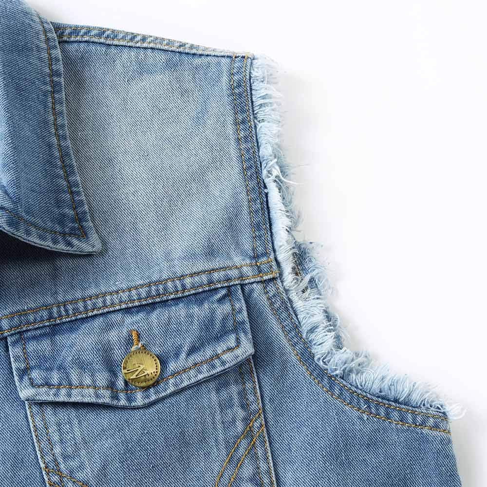 YOUTHUP Weste Herren Denim Weste Casual Zerrissen Jeansweste Outdoor Vintage Freizeitweste Ärmellose