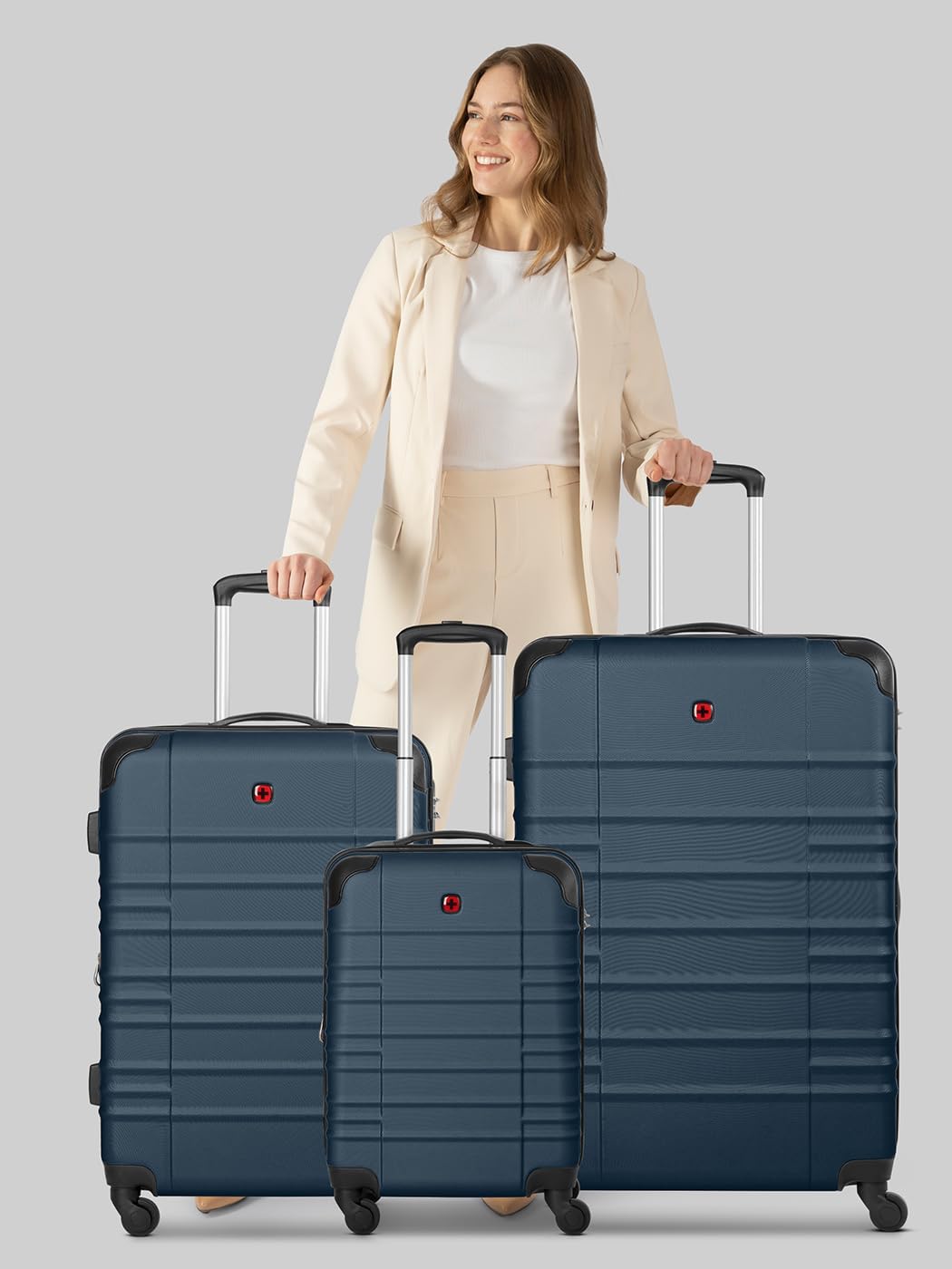 WENGER Koffer-Set 3-teilig für Damen und Herren | Reise-Trolleys 51 x 30 x 75 cm aus hochwertigem, s
