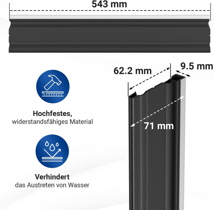 VIOKS Schürzendichtung Dichtung Spülmaschine 56 cm Ersatz für Bosch Siemens 298534 00298534 Türdicht