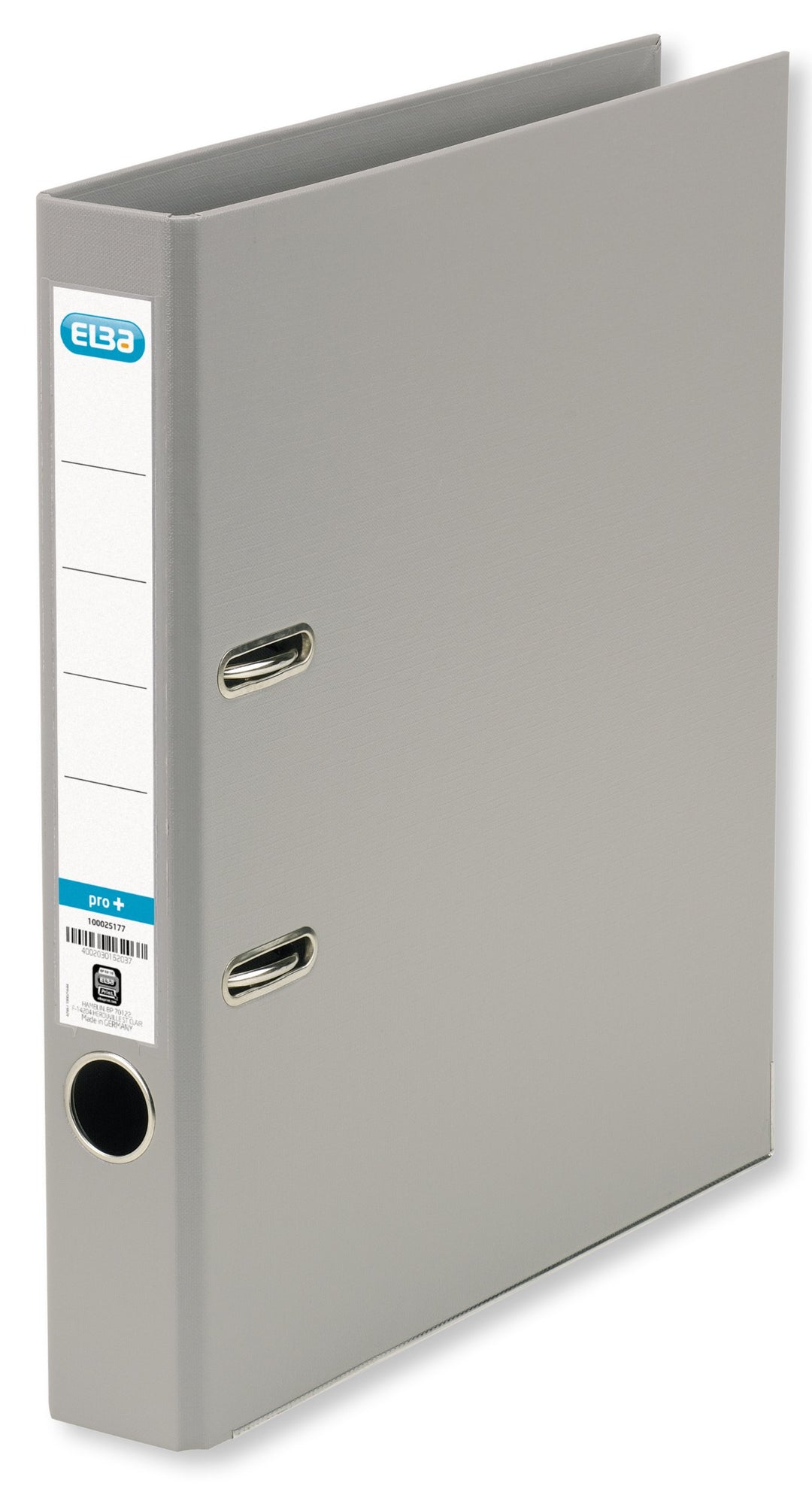 Elba Ordner A4, Smart Pro+, 5 cm schmal, Kunststoff, grau, 10 Stück schmal (10 Stück) grau, schmal (