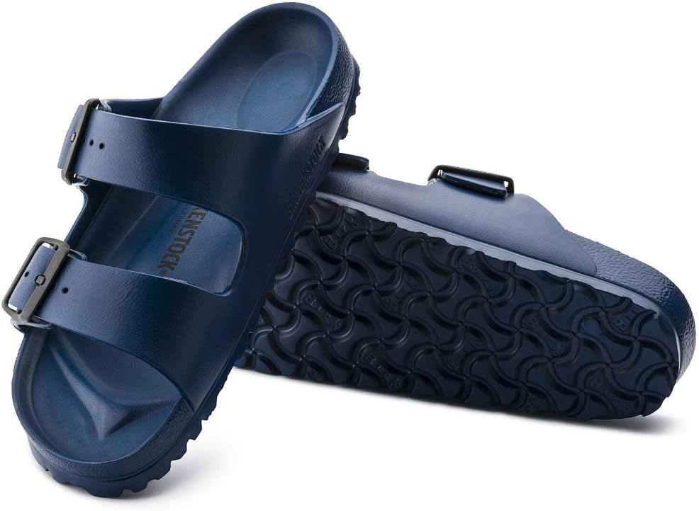 BIRKENSTOCK Herren Arizona Geöltes Leder Weit Pantoletten, 41 EU Navy