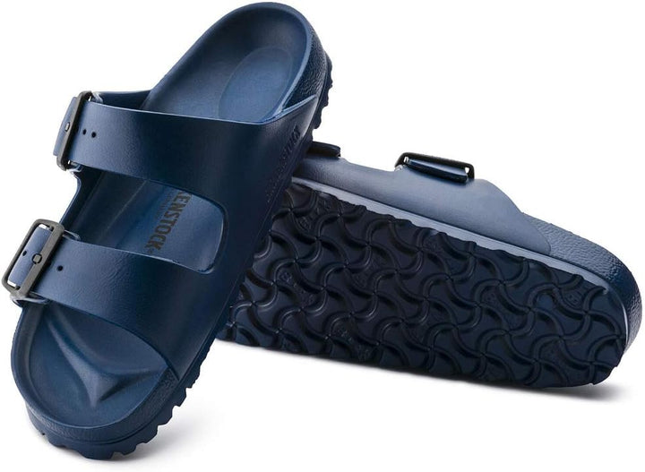 BIRKENSTOCK Herren Arizona Geöltes Leder Weit Pantoletten, 41 EU Navy