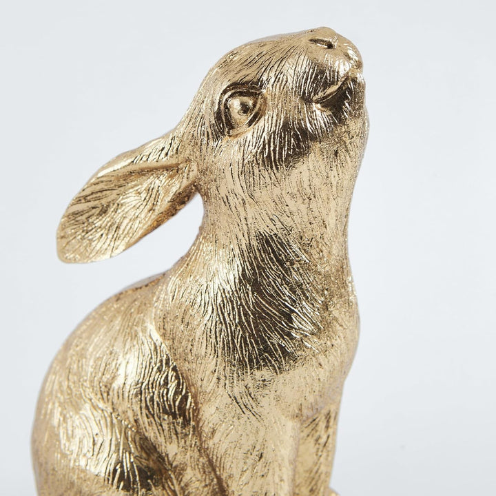 2 Stück Osterhasen Figuren Gold Home Decor Harz Kaninchen Statue Ostern Tisch Dekor Kaninchen Figure
