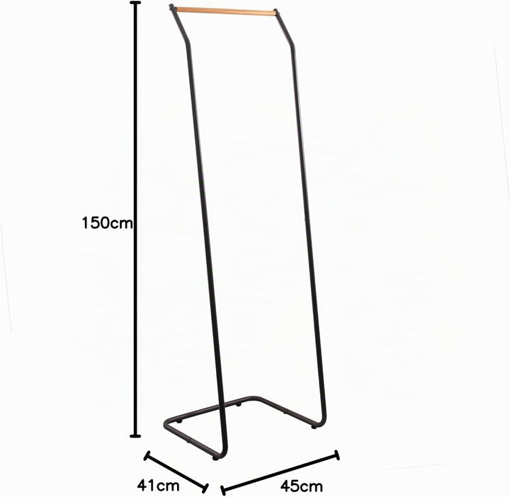 GERSO Ankleide Stummer Diener aus Bambus Holz und Metall 150cm 10kg Traglast Kleiderständer Leicht f
