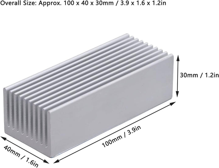 Kühlkörper, 2 Stück im Set Aluminium Kleine Und Kompakte Kühlkörper Heatsink für Leiterplatten und C