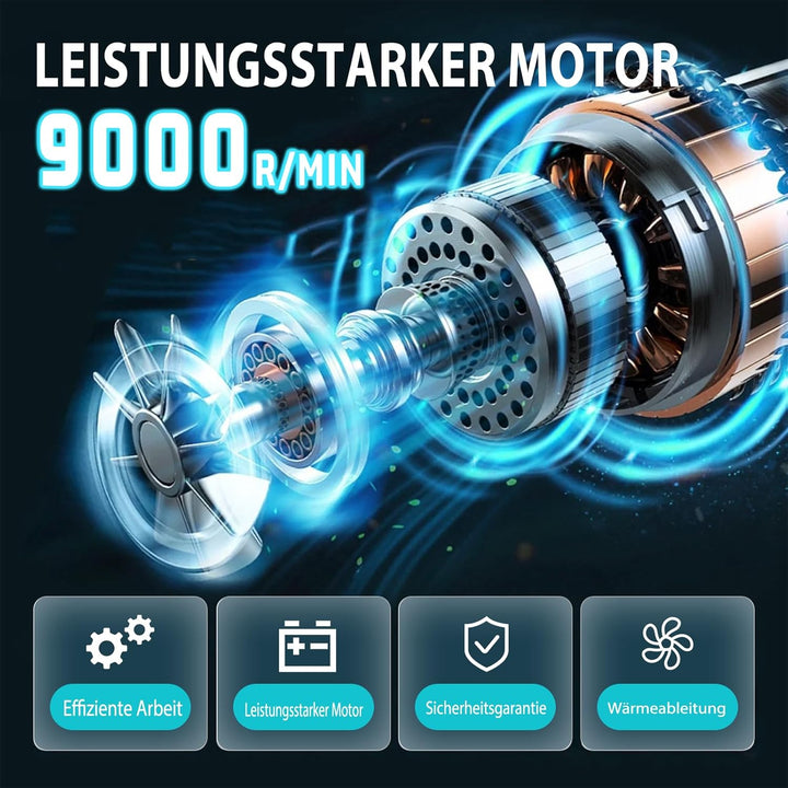 Akku Winkelschleifer, Ersatz für Makita DGA517Z, 125mm Winkelschleifer Power Trennschleifer mit 2x 5