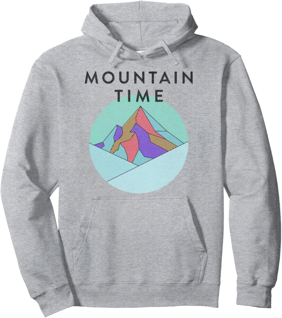 Trendy Mountain Time Circle Pullover Hoodie