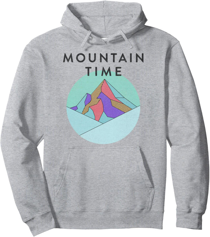 Trendy Mountain Time Circle Pullover Hoodie