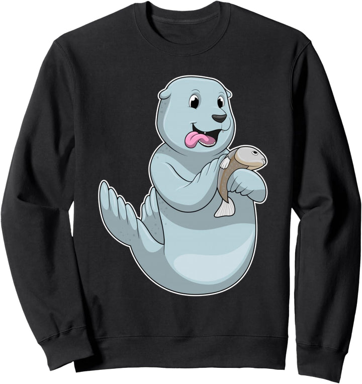 Seehund Fisch Sweatshirt