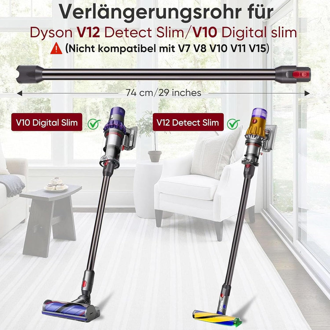 Verlängerungsrohr für Dyson V12 Detect Slim / V12 Origin / V10 Digital Slim Stabstaubsauger, Ersatz