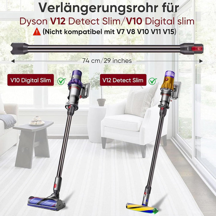 Verlängerungsrohr für Dyson V12 Detect Slim / V12 Origin / V10 Digital Slim Stabstaubsauger, Ersatz