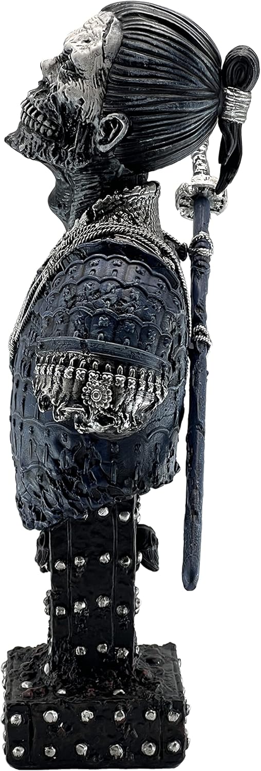 LOOYAR Resin Undead Japanische Samurai Zombie Büste Statue Skulptur Ornament Zuhause Haus Wohnzimmer