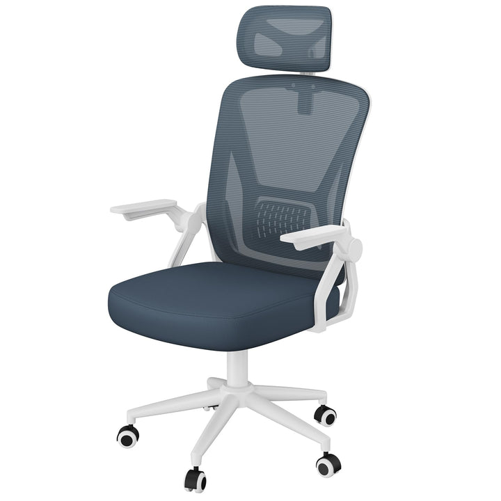 naspaluro Ergonomischer Bürostuhl, Schreibtischstuhl mit 90° Klappbaren Armlehnen, Einzigartige Lend