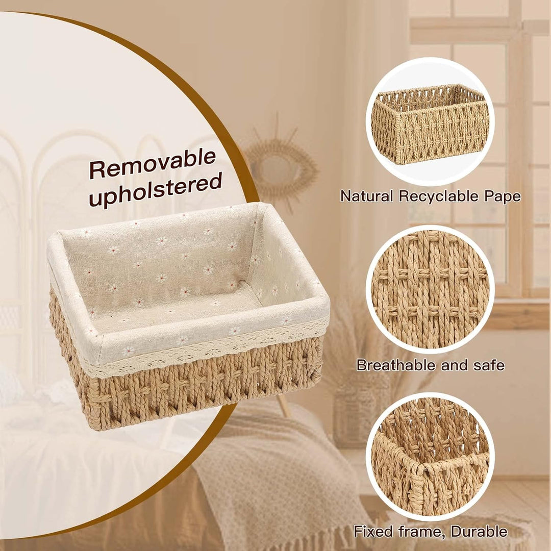 Sosayet Aufbewahrungskorb Korb Spielzeug Aufbewahrung Badezimmer Körbchen Geflochten Wickeltisch Org