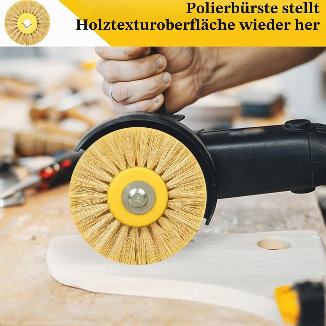 Schleifbürsten, 120x100mm Sisalbürste, Polierbürste zum Holzverarbeitung, Grit Bürste Bristle Bürste