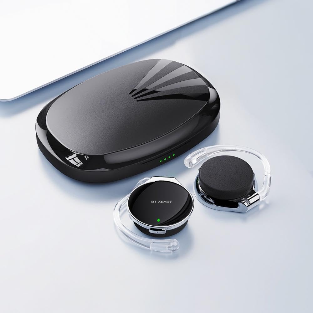 Open Ear Kopfhörer mit Mikrofon Bluetooth 5.4-52 Std Spielzeit, Kabelloses Over Ear Kopfhörer für Sp