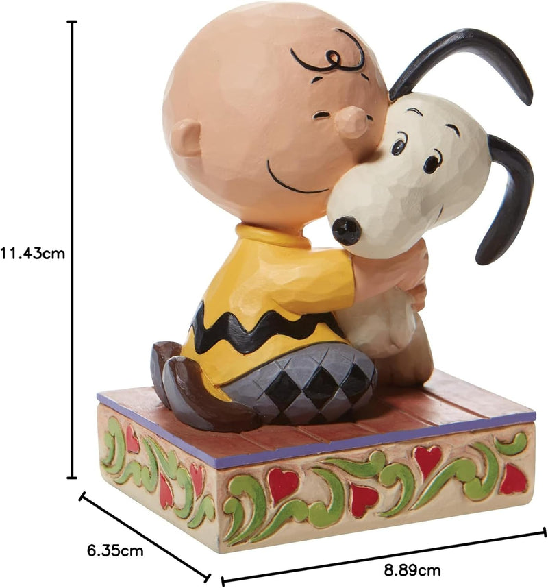 Enesco Peanuts by Jim Shore Charlie Brown und Snoopy Umarmungsfigur, 11,4 cm, Mehrfarbig