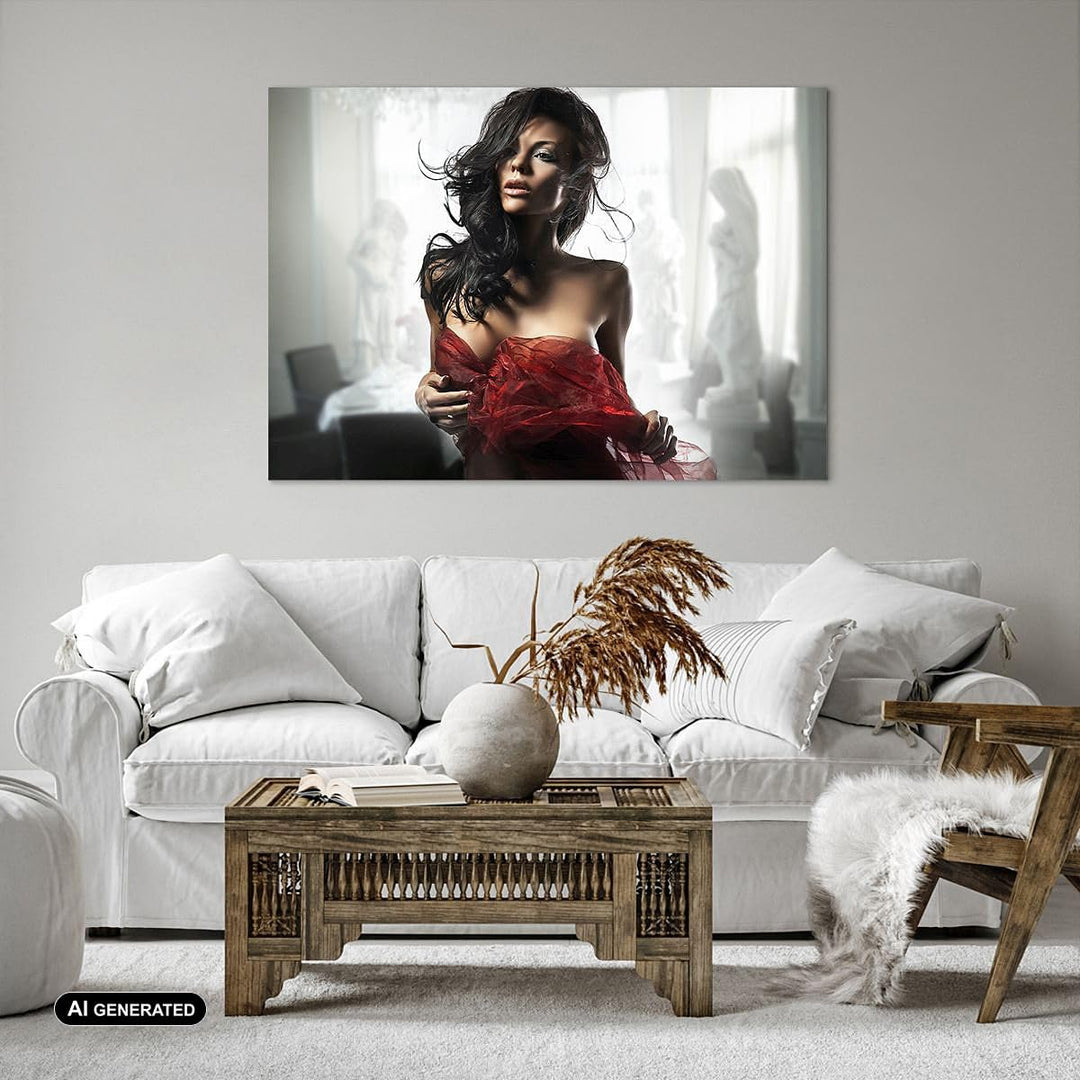Bilder auf Leinwand Schönheit Körper Kleid Eleganz Leinwandbild 70x50cm Wandbilder Dekoration Wohnzi