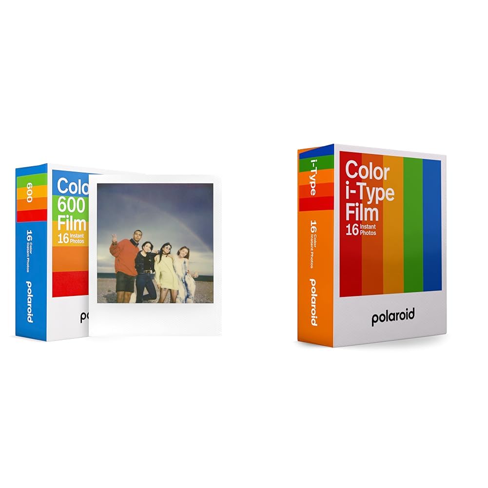 Polaroid Color Film für 600 - Doppelpack - 6012 &amp; Polaroid – 6009 – Sofortbild-Farbfilm Typ I – Einz