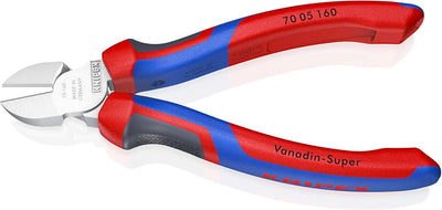 KNIPEX 70 05 160 SB Seitenschneider mit Comfort-Griffen verchromt verchromt Mit Mehrkomponentenhülle