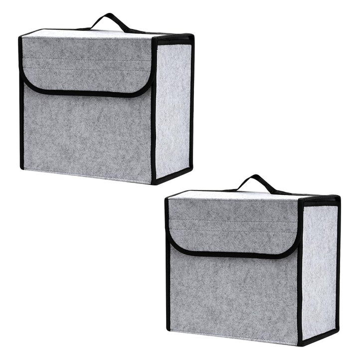 Auto Organizer Toolbag Kofferraum mit Klett Fixierung - 2 Stück Kofferraumtasche für Werkzeug & Auto