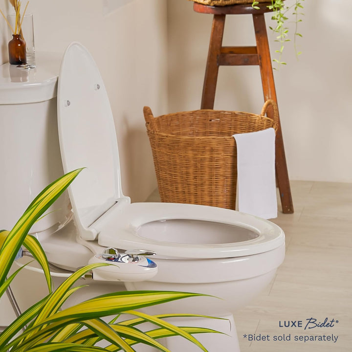 Luxe Bidet LUXE TS1008R Toilettensitz mit Absenkautomatik, Quick-Release-Scharnieren und rutschfeste
