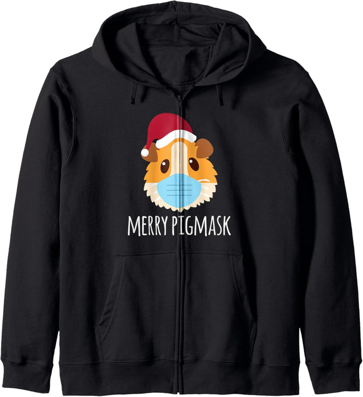 Merry Pigmask Guinea Pig - Weihnachten Meerschweinchen Maske Kapuzenjacke