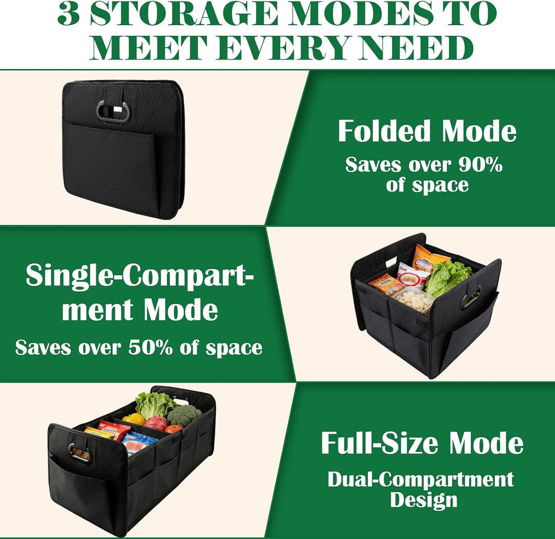AKOLAFE 2 Stück XL Auto Kofferraum Organizer Faltbar Kofferraumtasche Auto Faltbox 75L Auto Kofferra