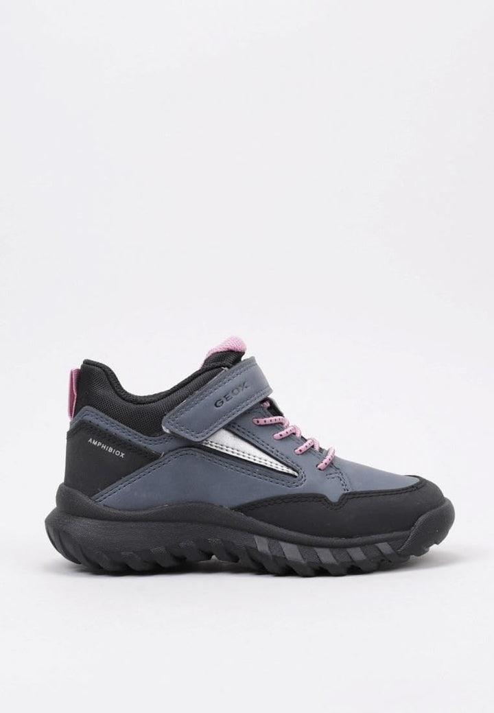 Geox Mädchen J Simbyos Girl ABX A Sneaker 26 EU Avio Black, 26 EU Avio Black