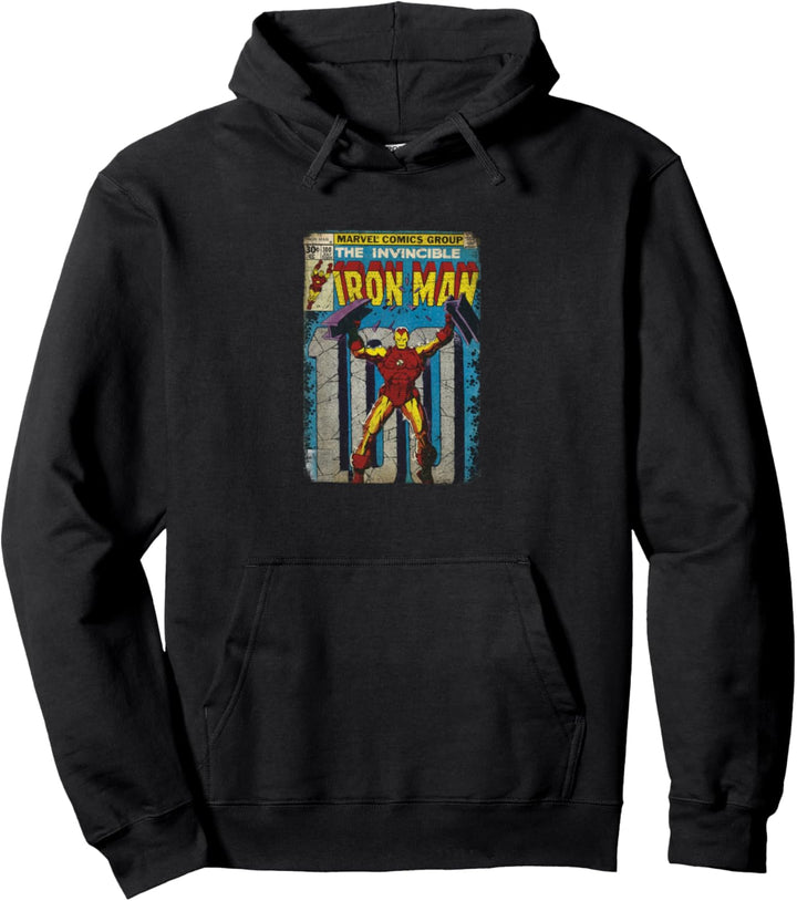 Iron Man Classic Retro Comic Vintage Cover Graphic Pullover Hoodie