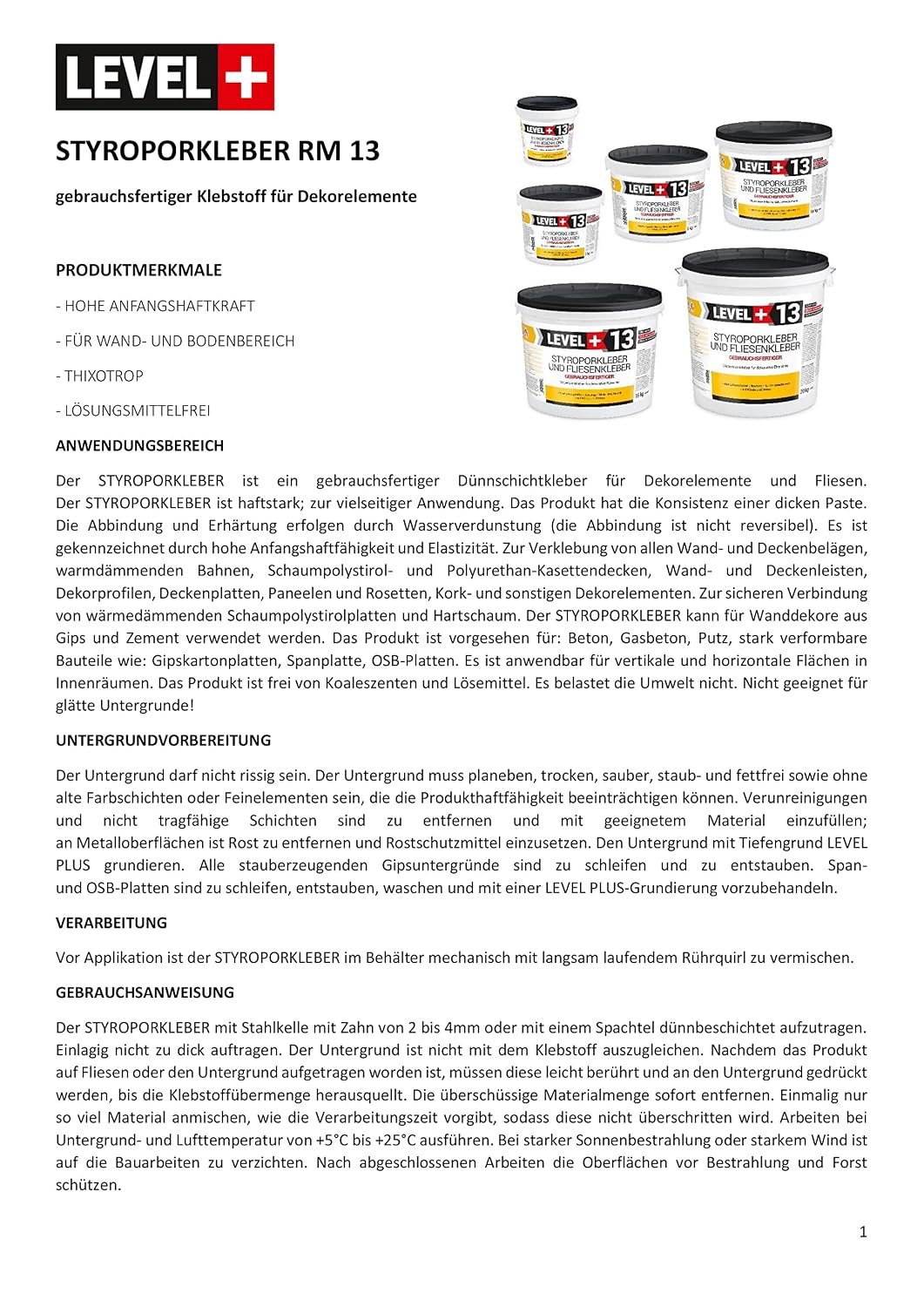 Styroporkleber 15kg + 2St. Zahnspachtel Kunstoff, Korkkleber Renoviervlies Dispersionkleber Flisenkl