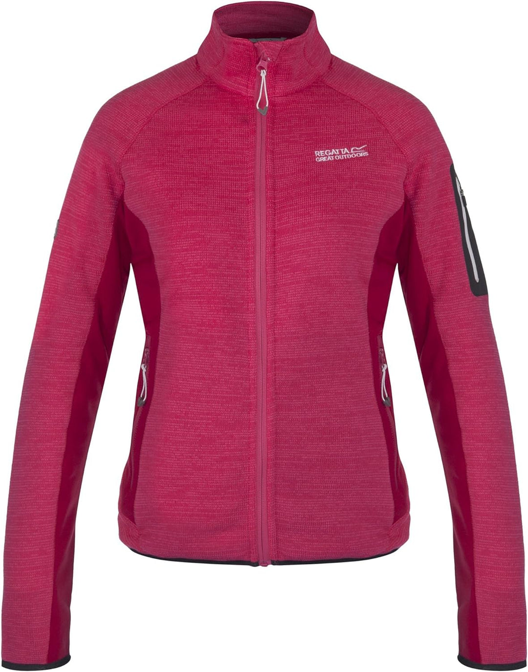 Regatta Laney II Damen Strickjacke Jacke Strick Fleecejacke Seal Grey Grau - Schwarz 44, Grau - Schw