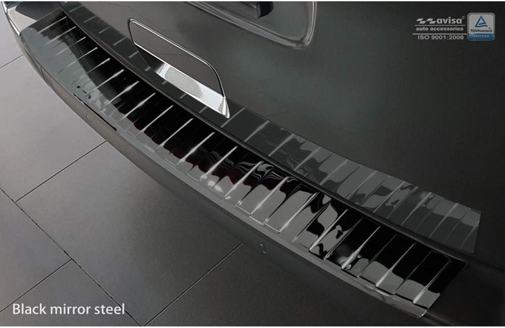 Spiegelschwarz Edelstahl Heckstossstangenschutz kompatibel mit Citroën Spacetourer / Peugeot Travell