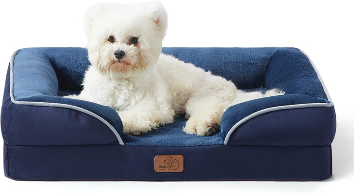 Bedsure orthopädisches Hundebett Ergonomisches Hundesofa - 71x58 cm Hundecouch mit eierförmiger Kist
