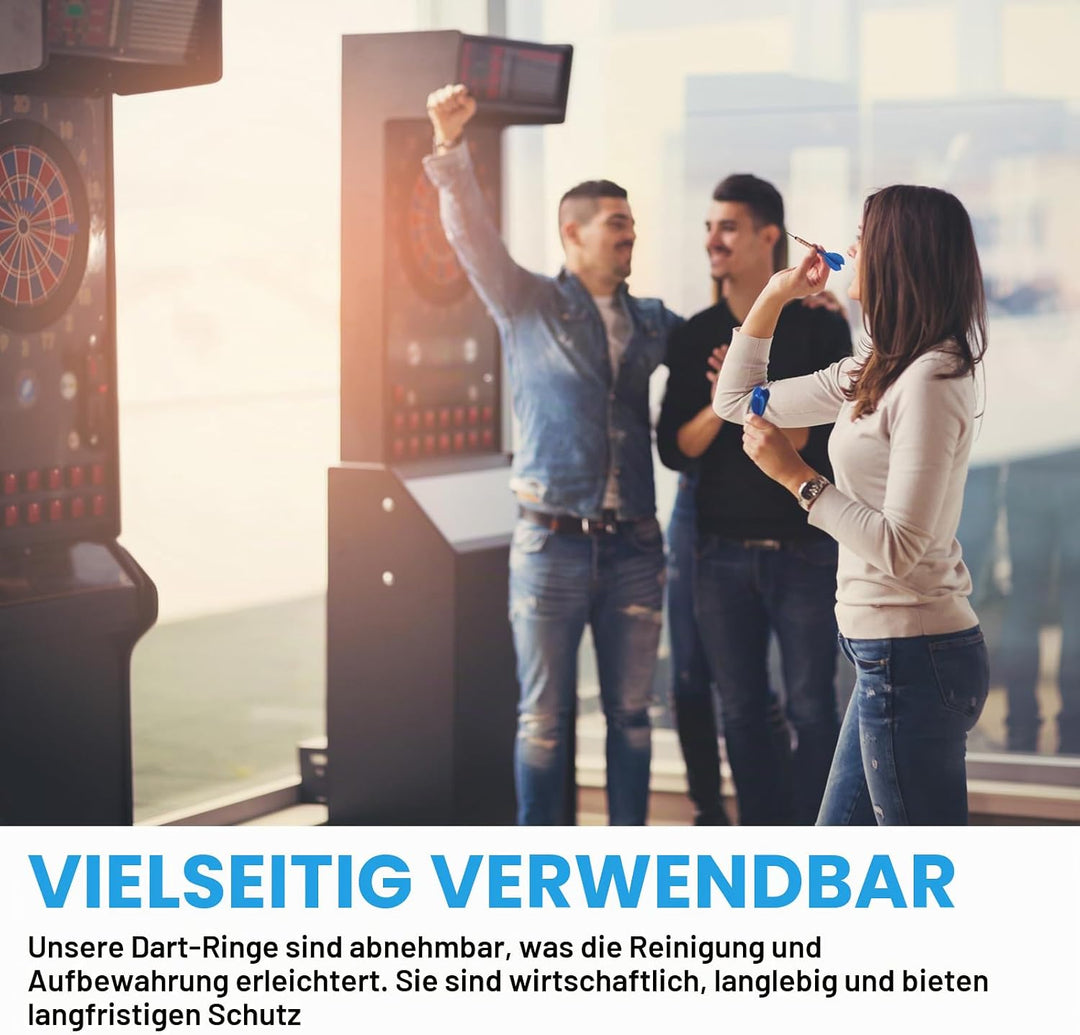 4 Stück Surround Dartscheibe Umrandung: Dartboard Schutzring für 60 cm Dartscheibe, Wandschutz Ring,